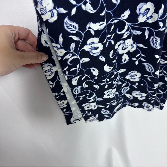 J. Jill Wearever Collection Maxi Navy Floral Sleeveless Maxi Dress NWT sz S - Picture 5 of 11